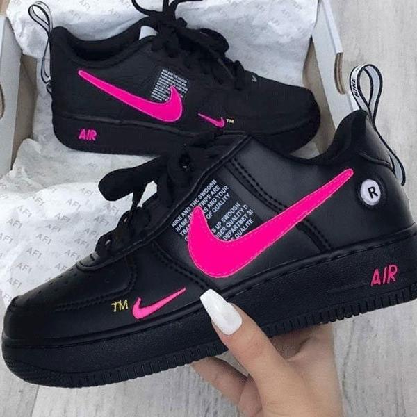 tênis nike air force lv8 preto/ros (tam38) - promoção