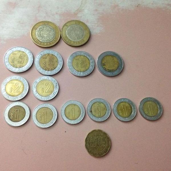 15 moedas pesos mexicanos diversas ler descrição r$85