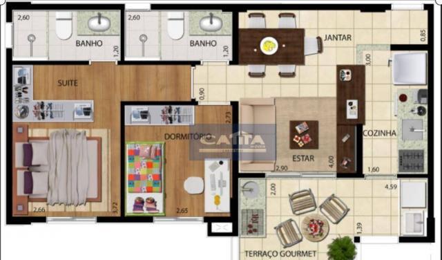 Apartamento com 2 dormitórios à venda, 60 m² por R$