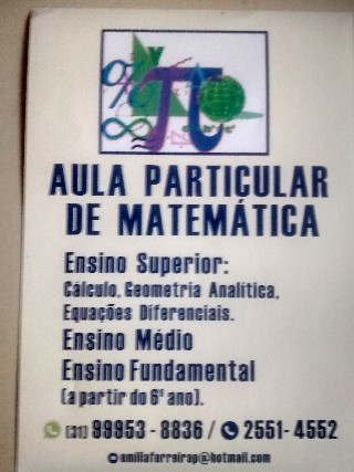 Aula particular de matemática