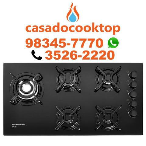 Cooktop 5 bocas Brastemp com Quadrichama e Acendimento