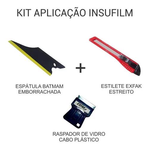 Kit Aplicação Insulfilm: Espátula + Estilete + Raspador
