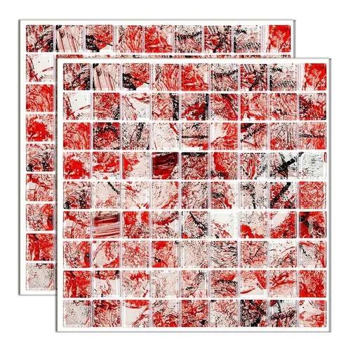 Pastilha De Vidro Monet Placa 29,2x29,2cm Vermelho Glass