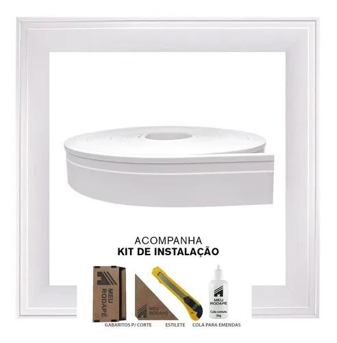 Rodapé Autocolante Flexível Eva 7cm - 25 Metros + Brinde