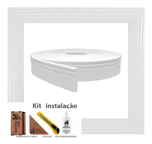 Rodapé Flexível Eva Autocolante 7cm - 40 Metros + Brinde