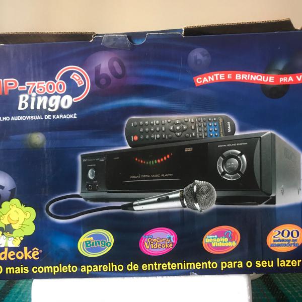 aparelho de karaokê videoke vmp-7500 bingo