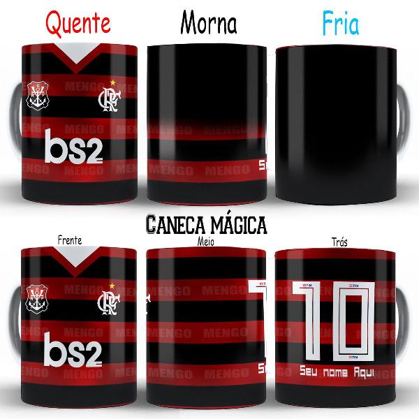 caneca do flamengo magica nome personalizado