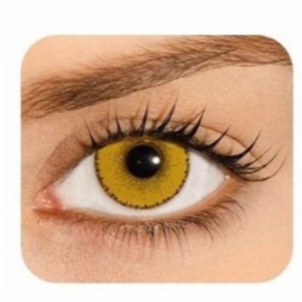 lentes de contato colorida color hype - cor amarela