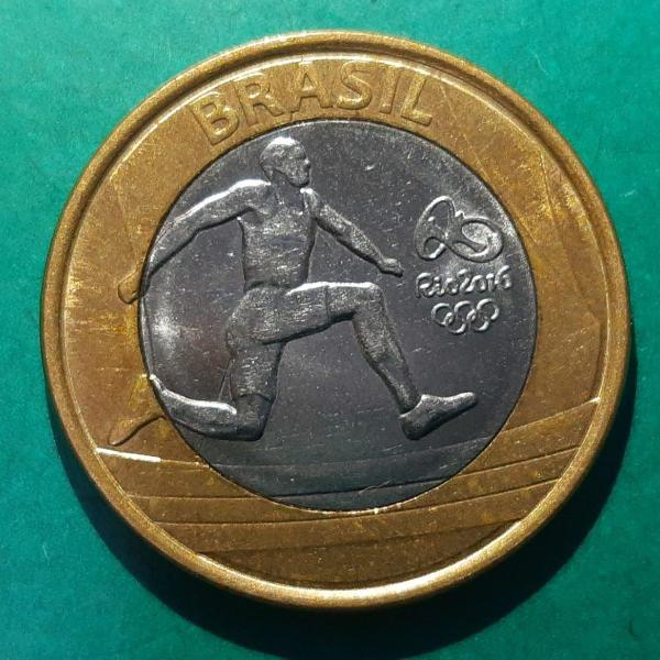 moeda comemorativa olimpíadas rio 216 - atletismo