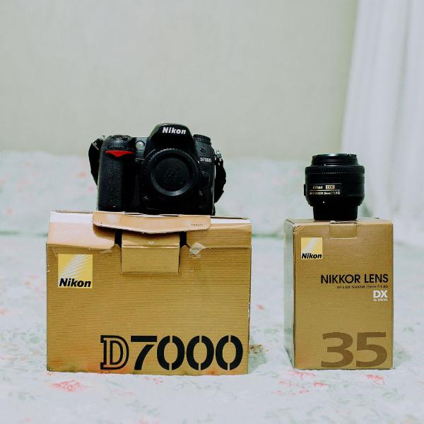 nikon d7000 usada mais lente 35 mm 1.8 nunca usada