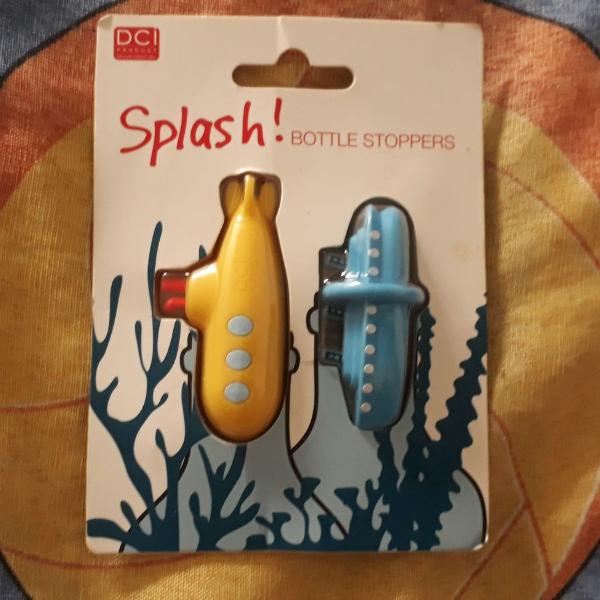 splash bottle stoppers.novo . importado.