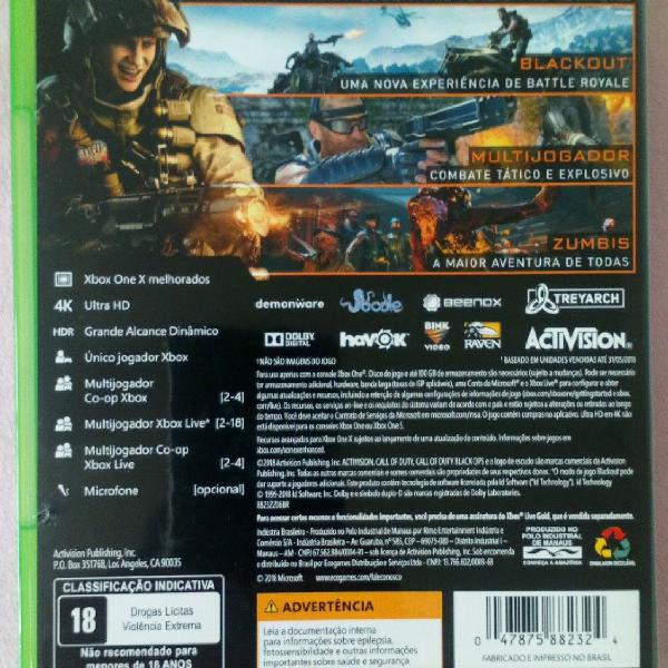 Call Of Duty Black Ops 4 Xbox One Novo Lacrado Promoção