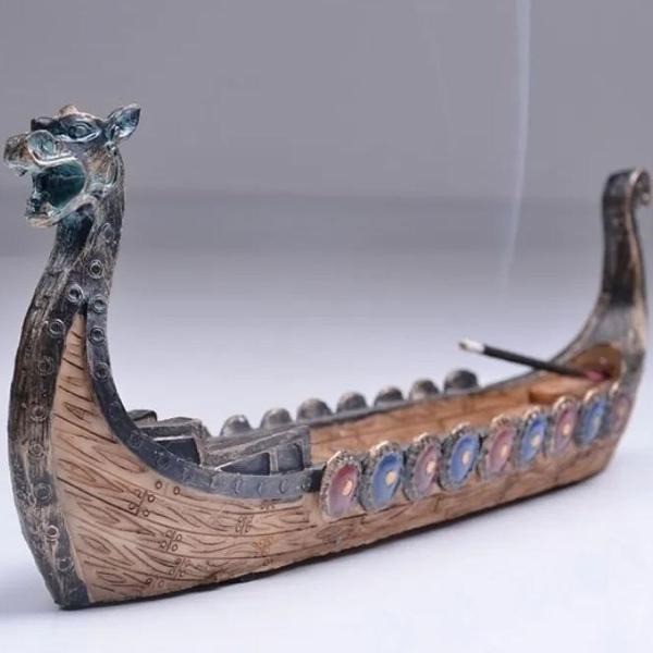 barco viking - dragon boat - queimador de incenso