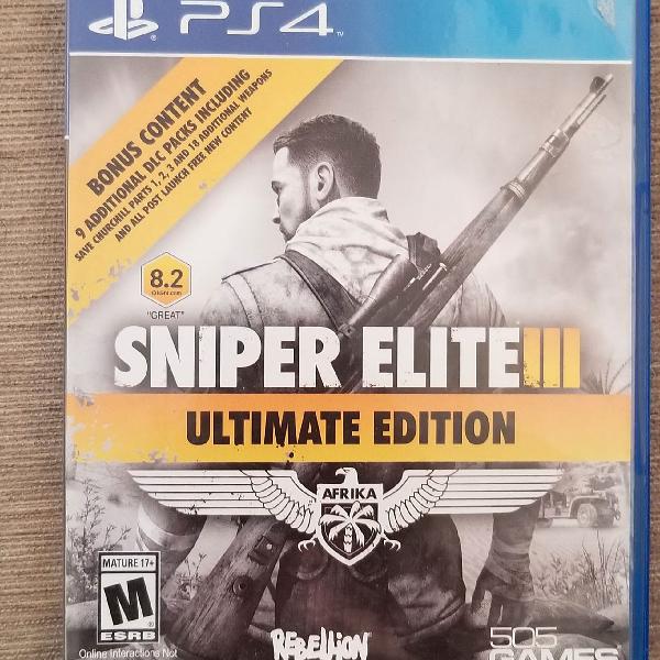 jogo ps4 sniper elite III Ultimated edition