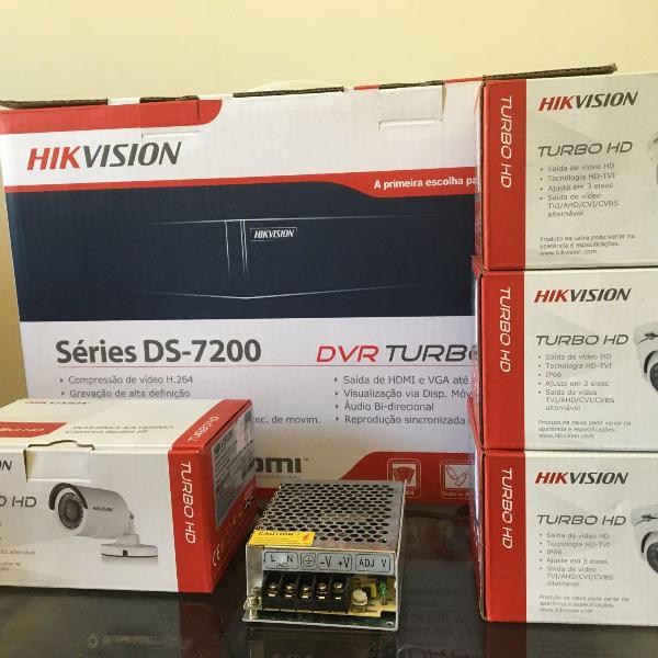 kit hikvision com 4 câmeras