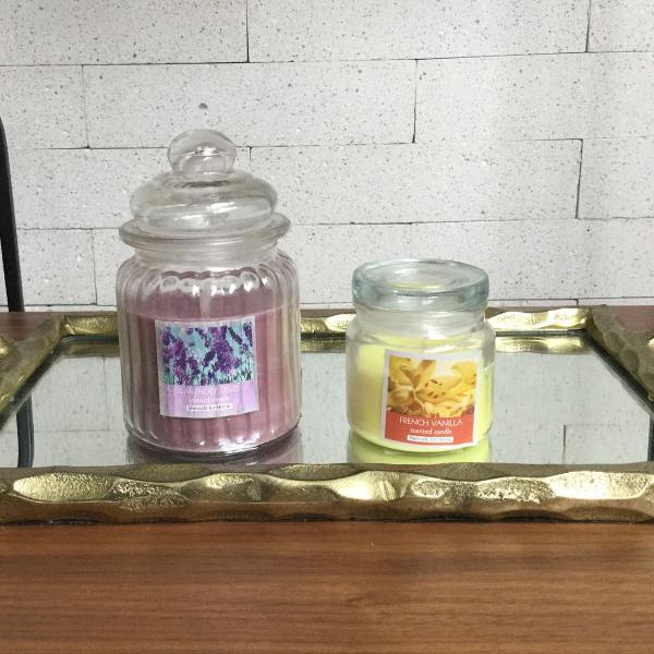 velas importadas lavanda e baunilha