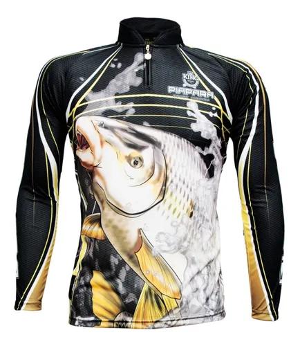 Camiseta De Pesca King Proteção Solar Uv Kff305 Piapara