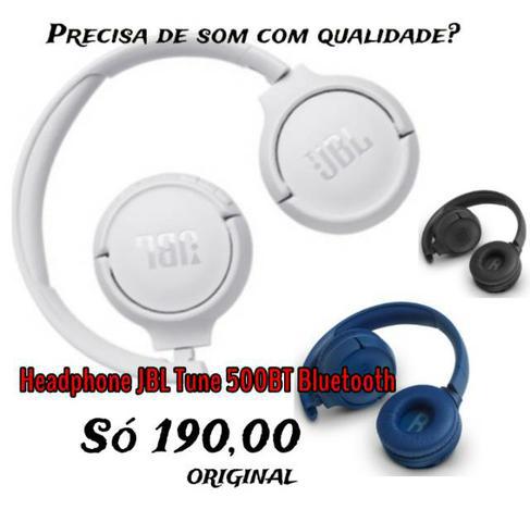 Headphone *JBL* Tune 500BT Bluetooth *SEM FIO*. Venda R$
