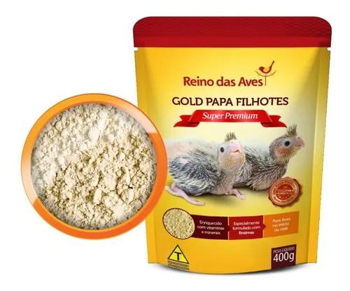 Kit 3 Gold Papa Filhotes Refil 400gr - Reino Das Aves