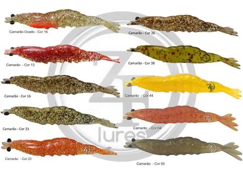 Kit 30 Pçs Camarão Artificial 8,3 Cm Zf Lures