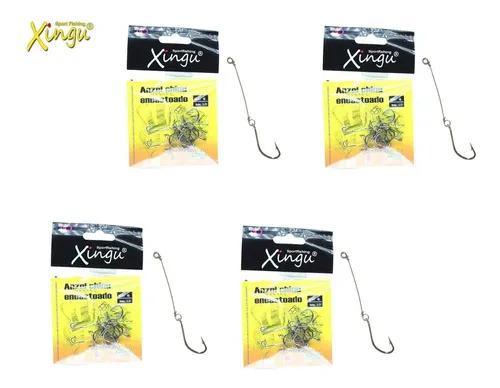 Kit 4 Cart Anzol Encastoado Xingu Chinu N° 6 Ao 9 - 40