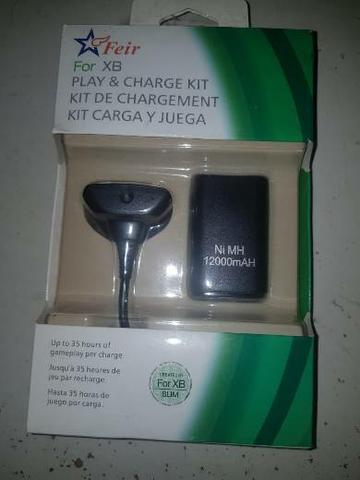 Kit Bateria + Cabo Carregador Xbox 360