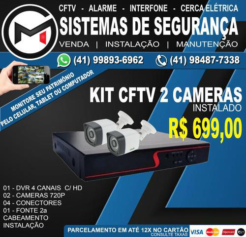 Kit CFTV 2 Câmeras HD Instalado