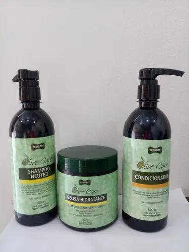 Kit Shampoo,condicionador E Geleia Olive Care Pets