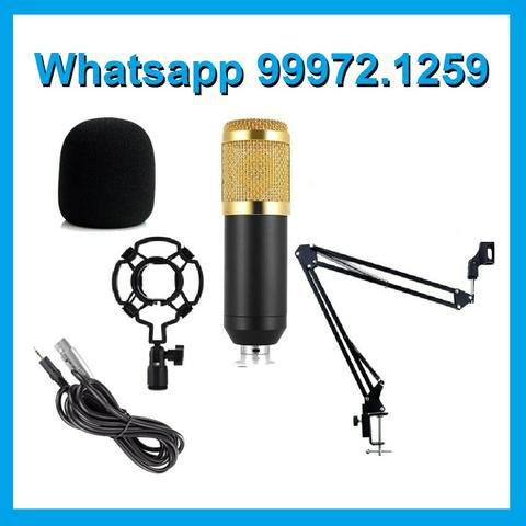 Kit de microfone Condensador p/ gravação Bm 800