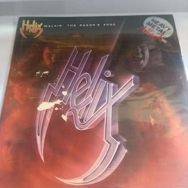 LP helix, disco de vinil Helix , walkin' the razor's edge