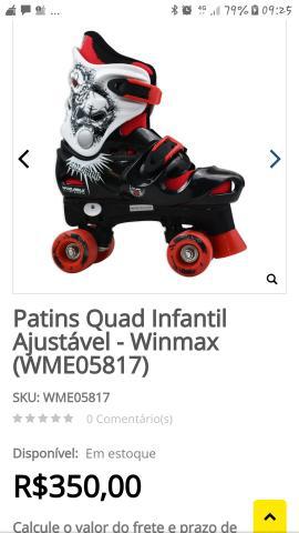 Patins 4 rodas Quad ajustável