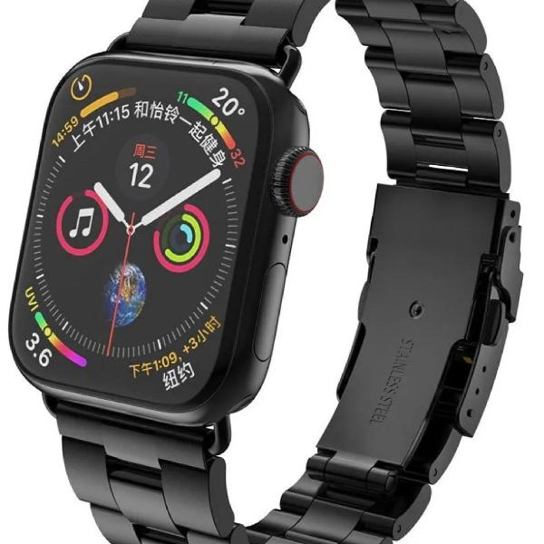 Pulseira Aço Para Apple Watch 1 2 3 4 5, 38mm 40mm 42mm