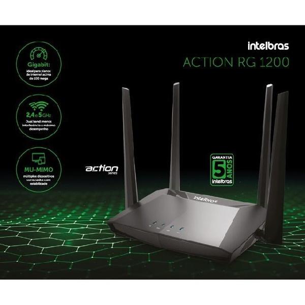 Roteador Wireless Intelbras 1200Mbps Gigabit Dual AC -