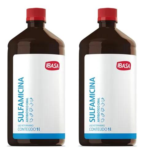 Sulfamicina Oral Ibasa 1 Litro - Kit 2 Unidades