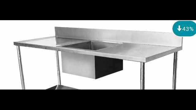 Vendo mesa industrial com pia inox e cuba