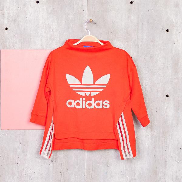 blusa laranja adidas