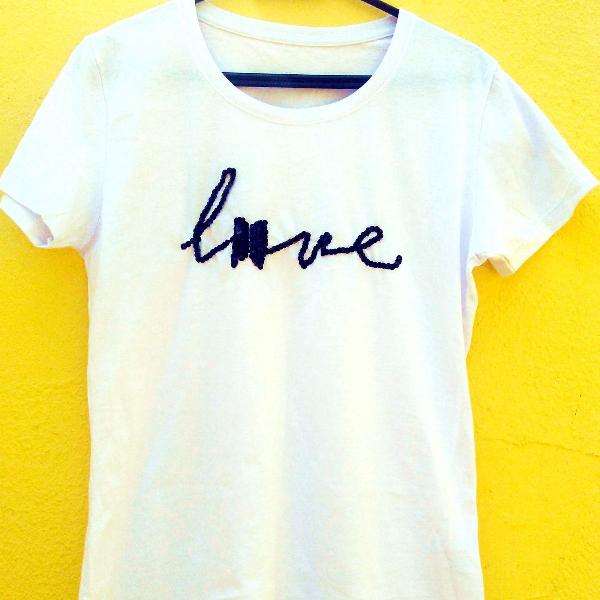 camiseta love bts paetês kpop bangtan 100% algodão