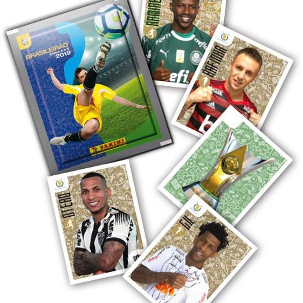 campeonato brasileiro 2019 c/100 envelopes (500 figurinhas)