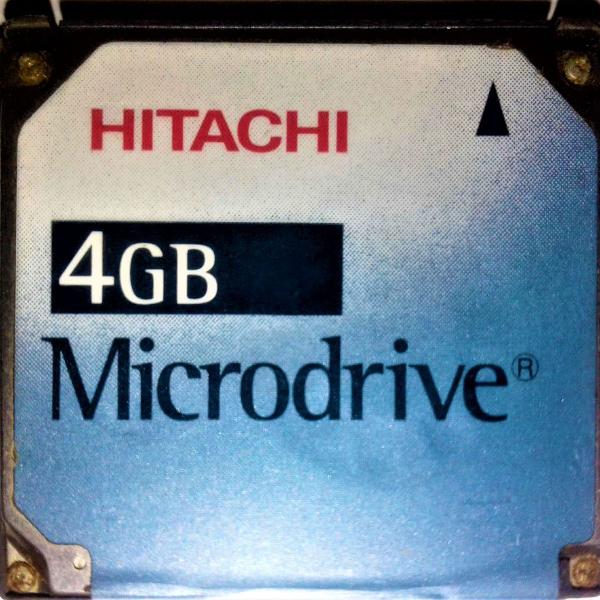 cartão microdrive de 4 gb da hitachi