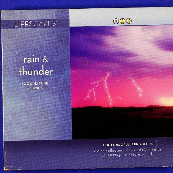 cd . rain &amp; thunder . 100% nature sounds . lifescapes