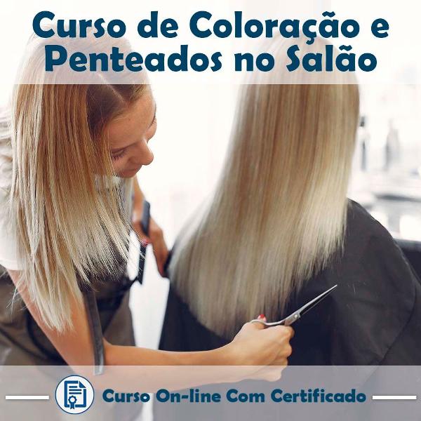 curso online de coloração e penteados no salão com