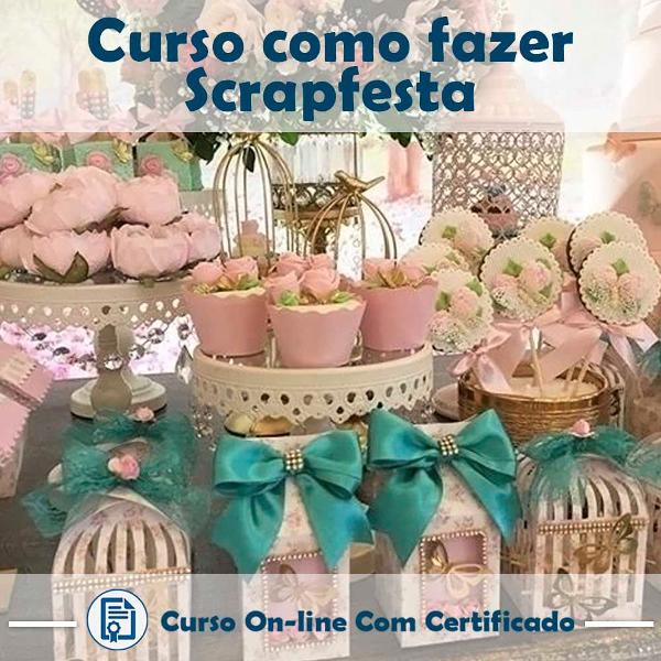 curso online em videoaula de como fazer scrapfesta com