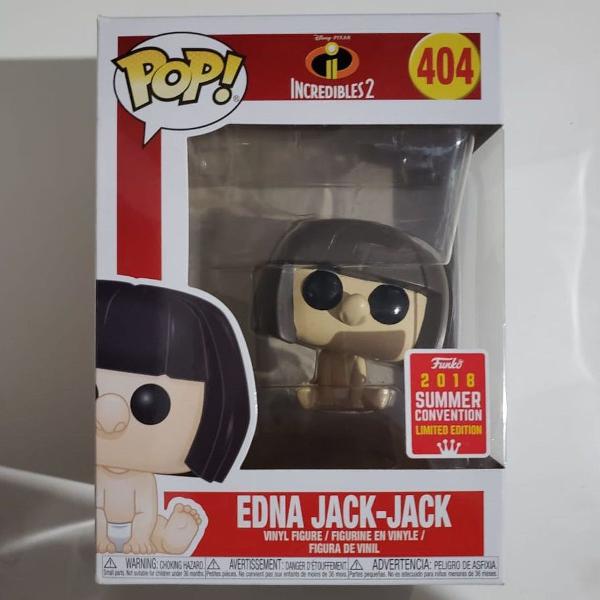 funko disney os incríveis - edna jack jack exclusivo sdcc