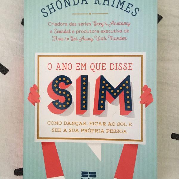 livro "o ano em que disse sim", da shonda rhimes