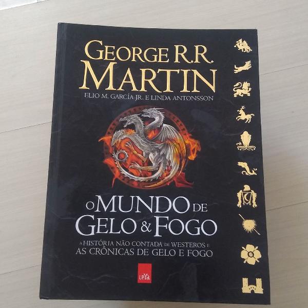 livro o mundo de gelo e fogo game of thrones GOT