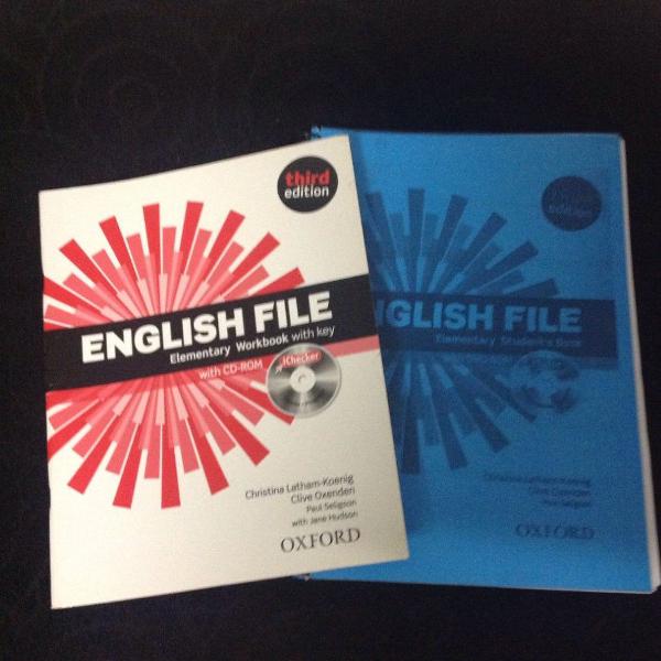 livros english file elementary - student´s and workbook
