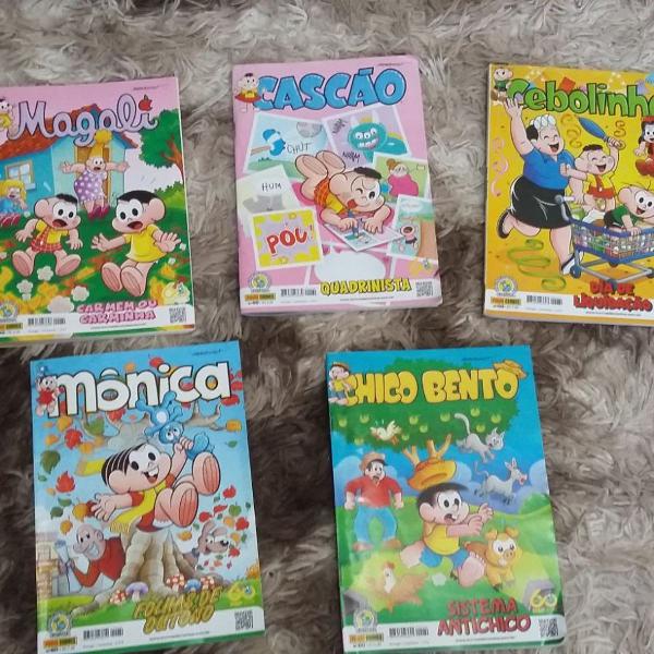 lote de gibis turma da mônica