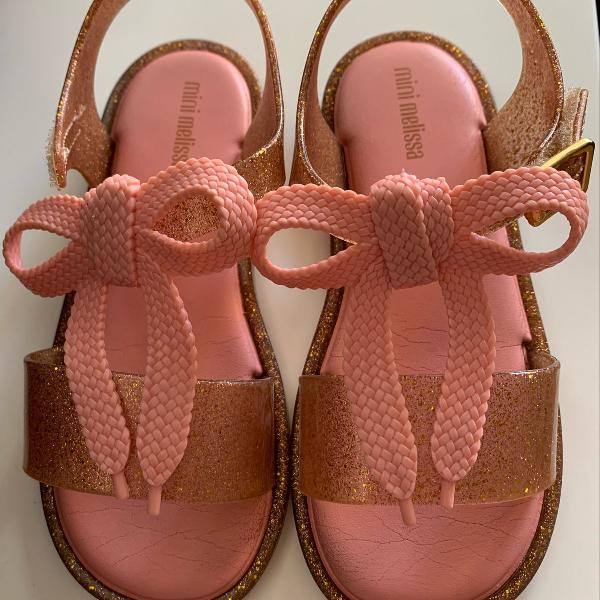 mini melissa mar sandal glitter 26/27