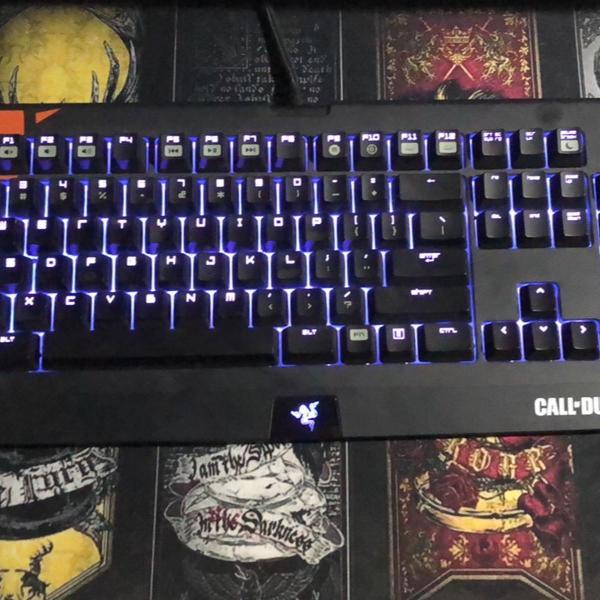 teclado mecânico game razer blackwidow chroma call of duty