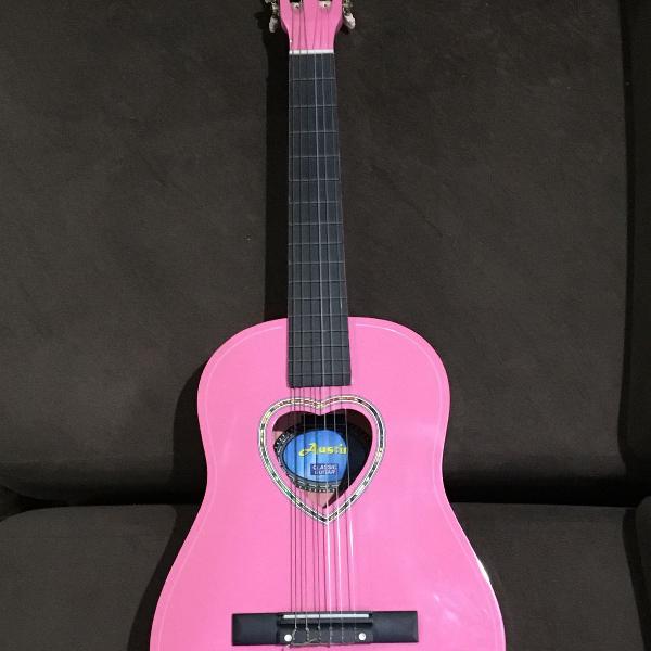 violão infantil rosa